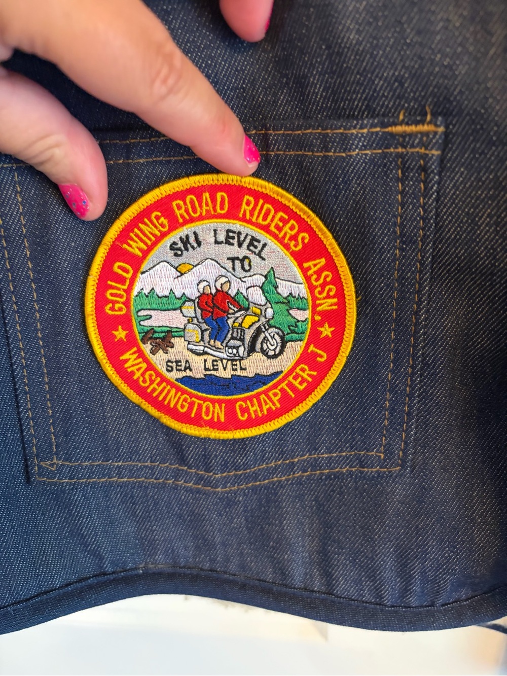 1980’s Men’s Carhartt Denim Sherpa W/ Vintage Motorcycle Patches Size XL - Picture 4 of 10
